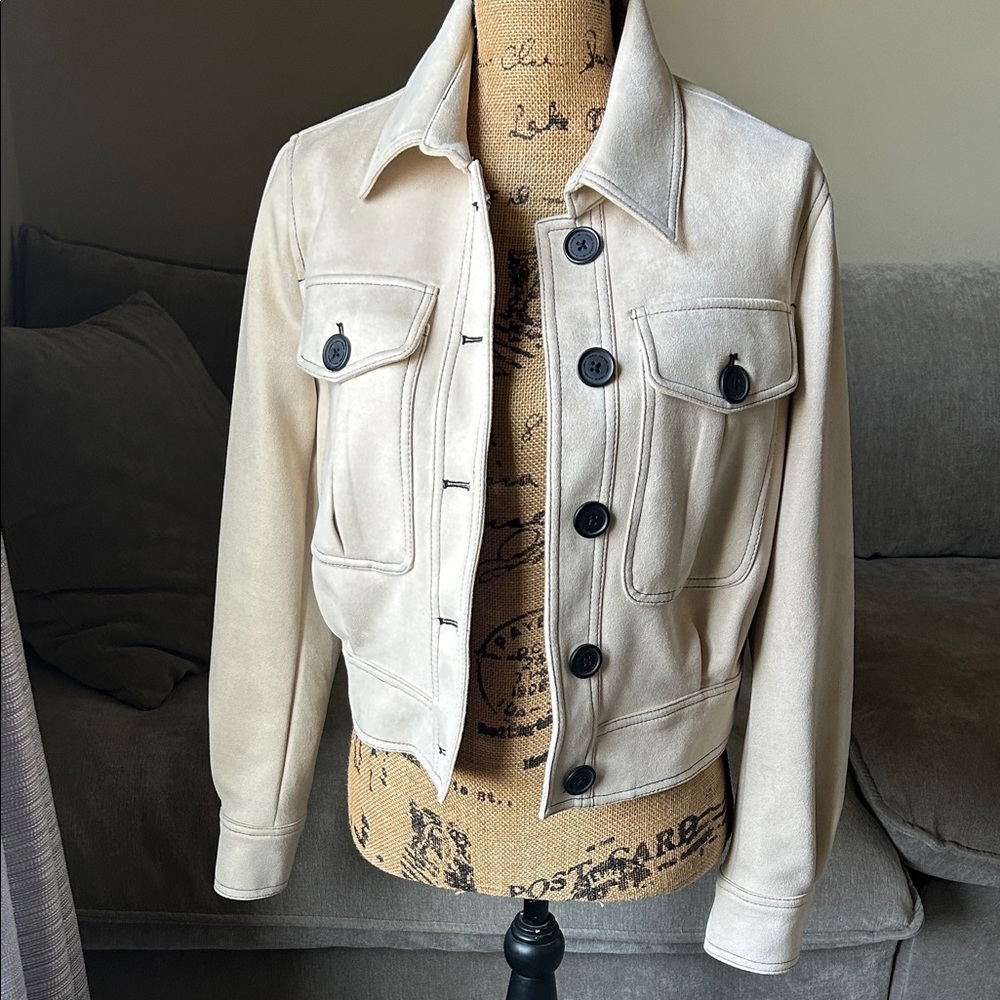 Marc New York Cream Button Up Coat Size M